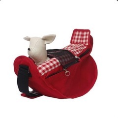 【新品未使用】正しい姿勢で安心！犬と飼い主に優しい多機能スリング｜チェック柄 の画像