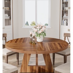 円型ダイニングテーブルの画像