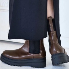 タンクソールサイドニットブーツ Sサイズの画像
