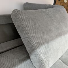 2人掛けソファー グレー 幅170×高さ83×奥行86cmの画像