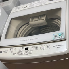 送料・設置込み可　洗濯機　7kg AQUA 2020年【分解クリーニング済み】の画像