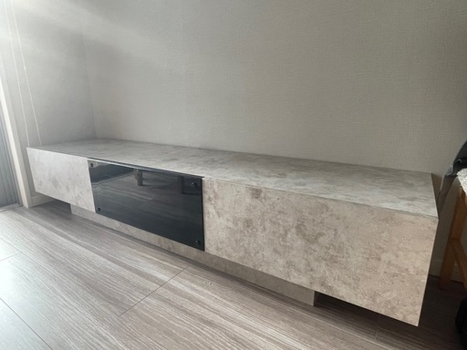 大理石調木製　デザインテレビボード180cm