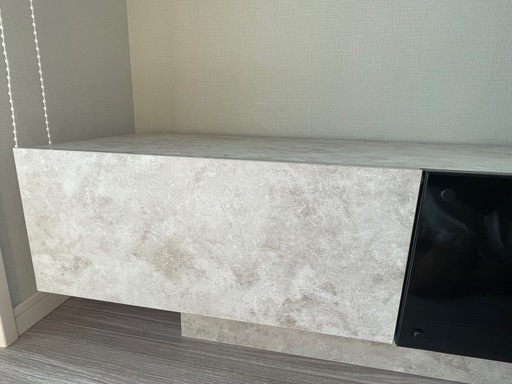 大理石調木製　デザインテレビボード180cm