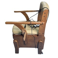 ●【定価15万 動作確認済み】 介護 安寿　家具調トイレセレクトR 自動ラップ 標準便座　凝固剤、付属品付き　ポータブルトイレの画像