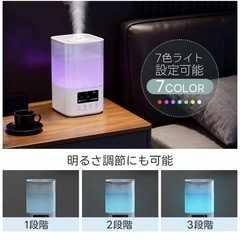 【新品】卓上加湿器 リモコン付きの画像