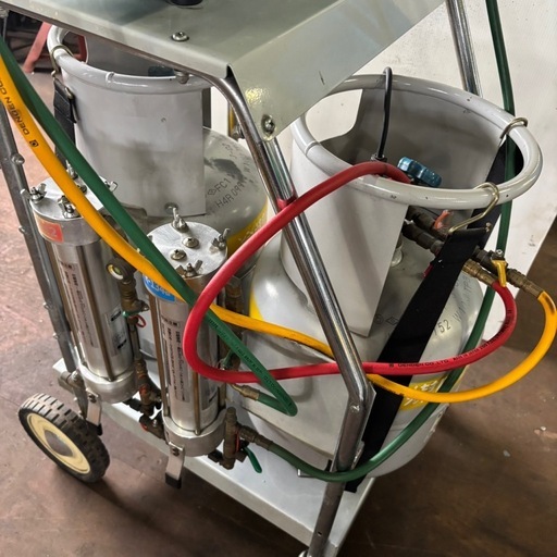 冷媒ガス回収装置／フロンガス回収機／CS-RF80YD／デンゲン／リフロンデ／REFLONDE／環境整備機器／通電確認済③