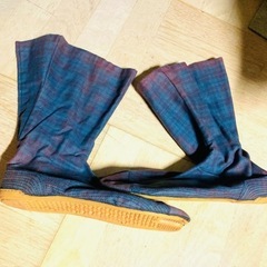 地下タビ　アサヒ 武蔵 チェック柄の画像