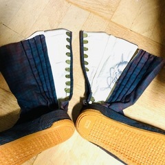 地下タビ　アサヒ 武蔵 チェック柄の画像