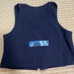 【80】ネイビー フォーマル ベスト シーサー柄の画像