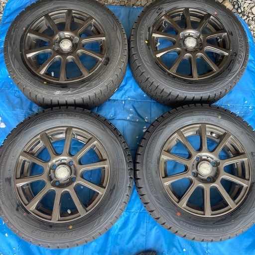 値引き交渉OK!ダンロップ　ウインターマックス　185/65R14 86Qホイル付 スタッドレス４本　使用4ヶ月　美品