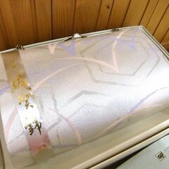未使用 保管品 和装小物 草履バッグセット 佐賀錦 銀色系 札幌市厚別区 厚別店の画像