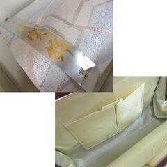 未使用 保管品 和装小物 草履バッグセット 佐賀錦 銀色系 札幌市厚別区 厚別店の画像