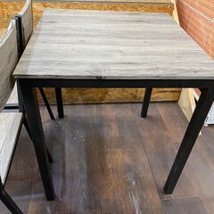 ジ487/ 2人掛け ダイニングテーブル 木目柄 正方形 コンパクトテーブル 椅子 セット の画像