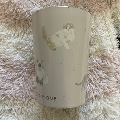 ジェラートピケ　モコモコパジャマ　フリーサイズ　おまけ　ねこタンブラー付きの画像