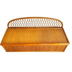 【今日明日1000円値引】ラタン ベンチ 収納付きの画像