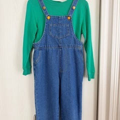 マリオ　ルイージに！　トレーナー、オーバーオールセット　110〜120の画像