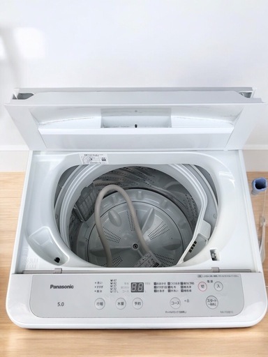 パナソニック Panasonic 洗濯機 NA-F50B15 2022年製 5.0kg ホワイト 送風 乾燥機能付き クリーニング済み