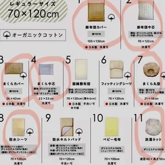 ベビーオーガニック寝具セットの画像