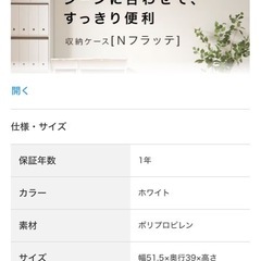 ニトリ　Nフラッテ収納ケースの画像