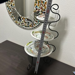 モザイクタイル　壁掛けミラー　鏡　小物入れ　バリ　インドネシアの画像