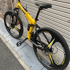 【RKG】特価！ESLUVE/折り畳み式マウンテンバイク/26インチ/21段変速/中古品難ありの画像