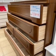 リユースマン倉敷、7段チェスト、ナチュラル、タンス、衣類収納の画像