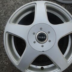 中古アルミホイール　社外　ブリヂストン GIRO　15×6J　100/114.3　5H（10HM）　+53　4本セット1台分　プリウス　ノア　ステップワゴンの画像