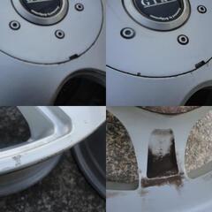 中古アルミホイール　社外　ブリヂストン GIRO　15×6J　100/114.3　5H（10HM）　+53　4本セット1台分　プリウス　ノア　ステップワゴンの画像