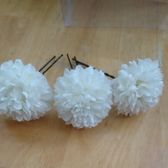 着物　髪飾り　ピンク　ビジューの画像