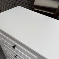 ニトリ　木製収納チェスト　Nキャセイ　木製タンス　ホワイトの画像