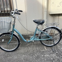 ブリジストン 自転車 BRIDGESTONE CALISIA 22インチ ママチャリ シティサイクル　変速なし自転車 走行確認済の画像