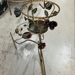 A2511-424 レトロ アンティーク調 自転車型フラワースタンド 中古の画像