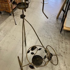 A2511-424 レトロ アンティーク調 自転車型フラワースタンド 中古の画像