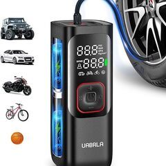 電動空気入れ 7500mAh バイク 空気入れ 最大圧力160PSI 自転車/車/バイク/ボール/オートバイ対応 くうきいれ 電動 エアーポンプ スマート型 タイヤ空気入れ エアコンプレッサー 充電式 モバイルバッテリー/LEDライト使用可能 日本語説明書付き (ブラック)　まとめ買い歓迎　卸ます　アマゾン引き上げ商品　倒産品　ネット商材　卸ます　転売　アマゾン引き上げ商品　卸し　問屋　倒産品　転売OK　ネット商材　アマゾン　商品　景品　コンペの画像