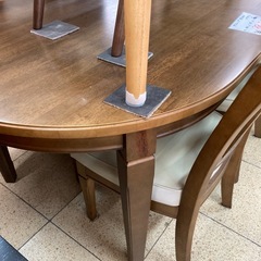 リユースマン倉敷、ダイニング5点セット、ブラウン、テーブル、セットの画像