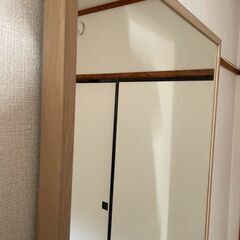  IKEA  壁付け 姿鏡 ミラー/ ナチュラルの画像