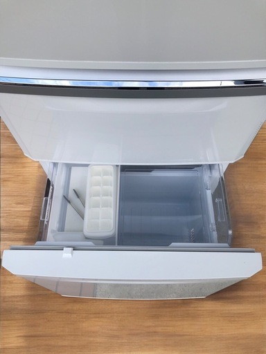 三菱 冷蔵庫 3ドア 335L 右開き 大容量冷凍室81L 自動製氷 自動霜取り パールホワイト MR-C34D-W 2018年製 ク