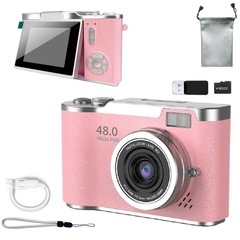 【新品】折りたたみ式スクリーンカメラ pinkの画像