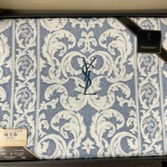 YVES SAINT LAURENT イヴサンローラン 140×200 綿毛布 未使用現状品の画像