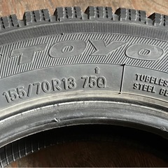 1.中古スタッドレス4本　TOYO　155/70R13 2017年製の画像