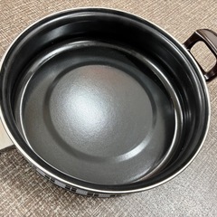 【未使用】チェック柄 レトロ 両手鍋 25cmの画像