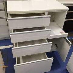 ★リユースのサカイ横浜南店★YM1627 NITORI レンジ台 ホワイト W89.5×D50.5×H94.5 クリーニング済みの画像