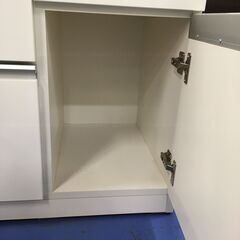 ★リユースのサカイ横浜南店★YM1627 NITORI レンジ台 ホワイト W89.5×D50.5×H94.5 クリーニング済みの画像