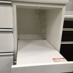 ★リユースのサカイ横浜南店★YM1627 NITORI レンジ台 ホワイト W89.5×D50.5×H94.5 クリーニング済みの画像