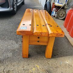 ☆★　信頼の年輪　国有林材使用　ベンチ　★☆の画像