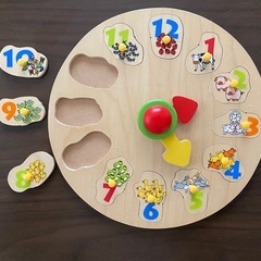 知育玩具　パズル　数字あそびの画像