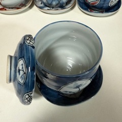 蓋付き茶碗蒸し碗 4客セット 和食器 レトロの画像