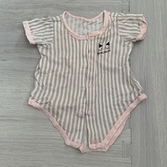 前開きロンパース肌着 70cm　3着セットの画像