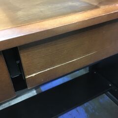 ★リユースのサカイ横浜南店★YM1630  デスク ブラウン W120×D50×H131 クリーニング済みの画像