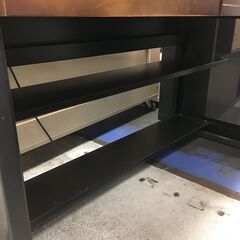 ★リユースのサカイ横浜南店★YM1630  デスク ブラウン W120×D50×H131 クリーニング済みの画像